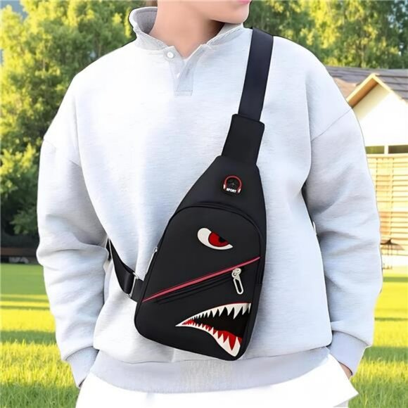 Sling Crossbody Bag Shoulder Chest Bag for Travel Hiking Running Sports - Picture 2 of 7